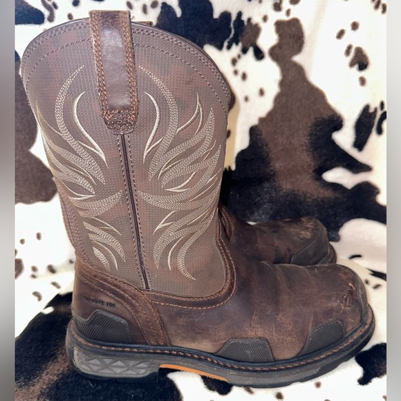 Ariat Other - Ariat Men's Western Overdrive Pull On Work Boot Composite Brown Size 10D
